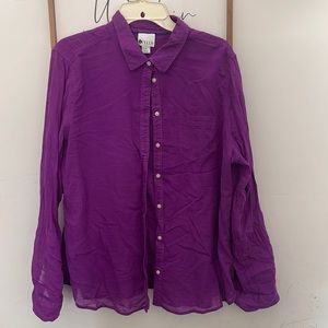 Womens Stylus long sleeve button up - size XL